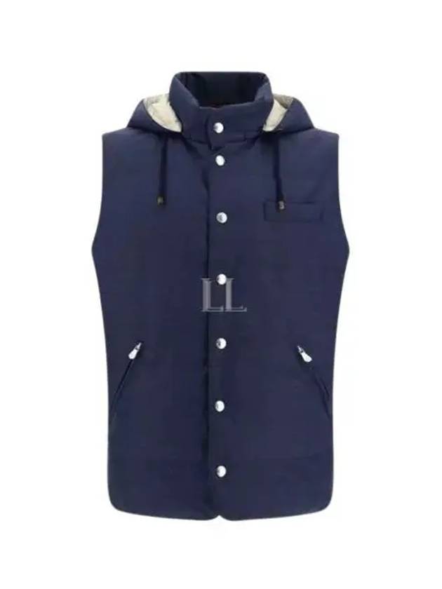 Hooded Padded Vest Navy - BRUNELLO CUCINELLI - BALAAN 2