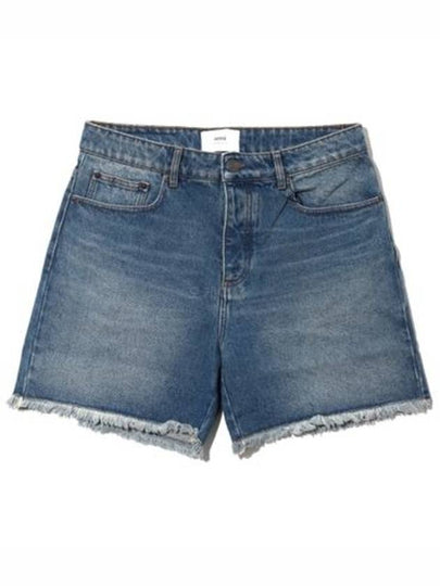 Men's Straight Denim Shorts Blue - AMI - BALAAN 2