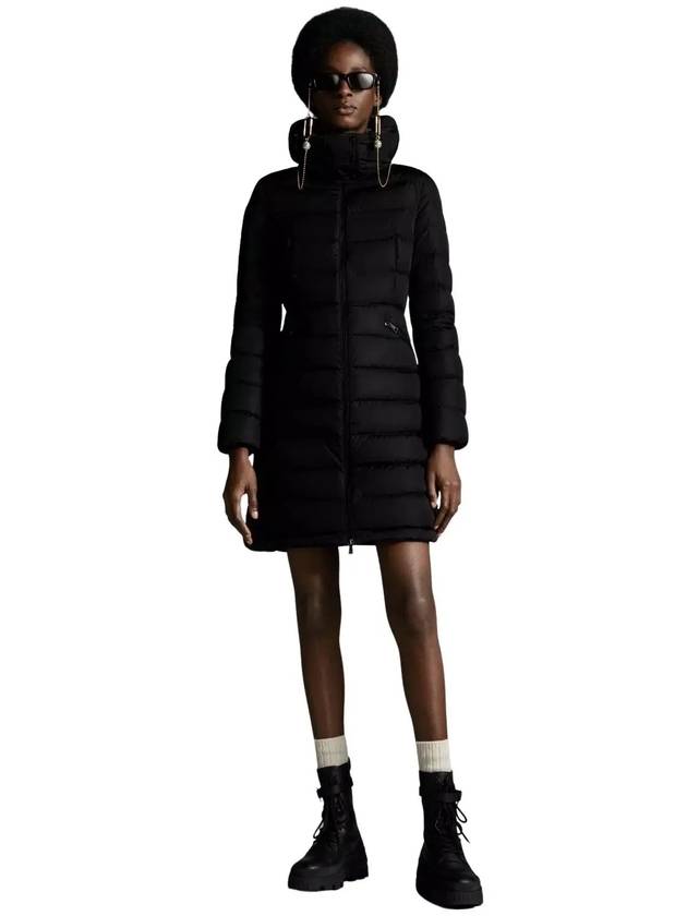 Women's Flammette Down Long Padded Jacket Black - MONCLER - BALAAN 3