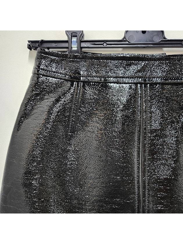 Edition Glossy Vinyl A-Line Skirt Black - COURREGES - BALAAN 6