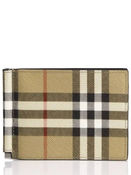 Vintage Check Money Clip Halfwallet Arch Beige - BURBERRY - BALAAN 2