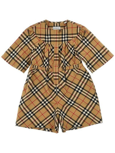 Kids Vintage Check Jumpsuit Beige - BURBERRY - BALAAN 1