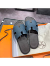 Men's Izmir Sandals Calfskin Absong Navy Brown Twotone - HERMES - BALAAN 6