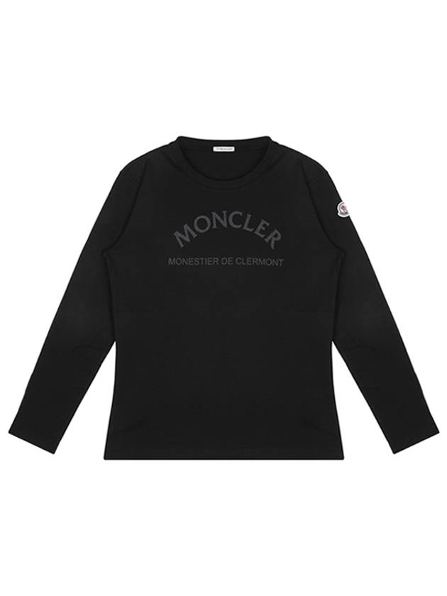 Glitter Logo Long Sleeve T-Shirt Black - MONCLER - BALAAN 2