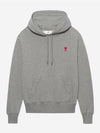 Heart Small Logo Hoodie Grey - AMI - BALAAN 2