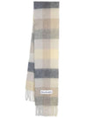 Check Mohair Muffler Vanilla Beige Lavender - ACNE STUDIOS - BALAAN 1