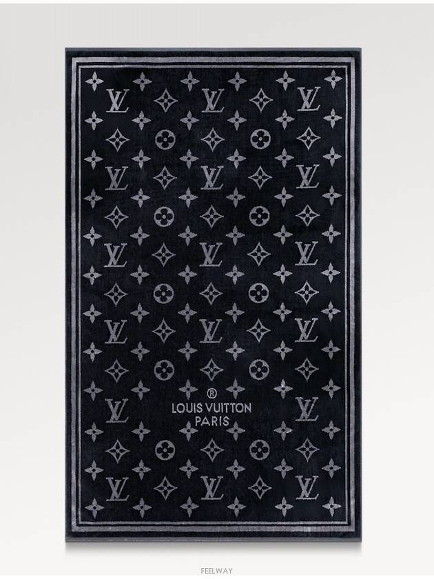 Monogram Eclipse Beach Towel Black - LOUIS VUITTON - BALAAN 5