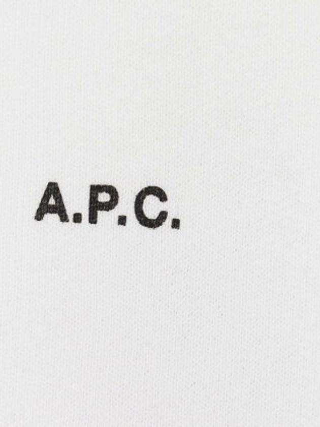 Boxy Micro Logo Sweatshirt White - A.P.C. - BALAAN 6