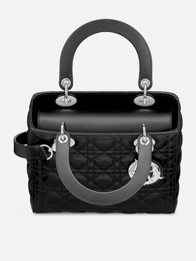 Cannage Lambskin Medium Lady Tote Bag Black - DIOR - BALAAN 3