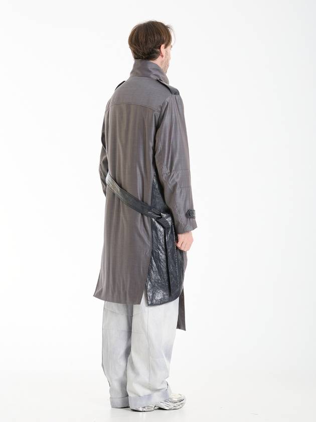 Men's Dancers Runway Silk Single Coat Grey - WHYSOCEREALZ - BALAAN 4