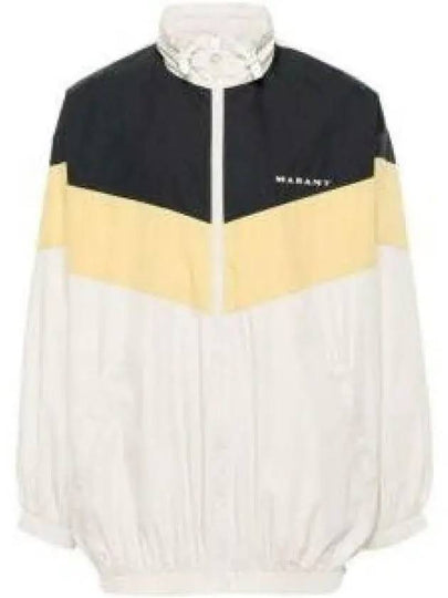 Brad Embroidered Logo Oversized Track Jacket White - ISABEL MARANT - BALAAN 2