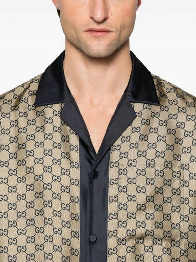 Gucci `Disco` Bowling Shirt `Gg Border` - GUCCI - BALAAN 2