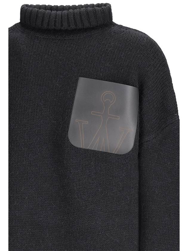 Leather Pocket Turtleneck Black - JW ANDERSON - BALAAN 4