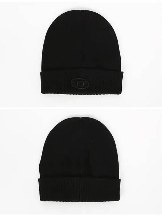 K Coder Pulley B Logo Embroidered Beanie Black - DIESEL - BALAAN 3