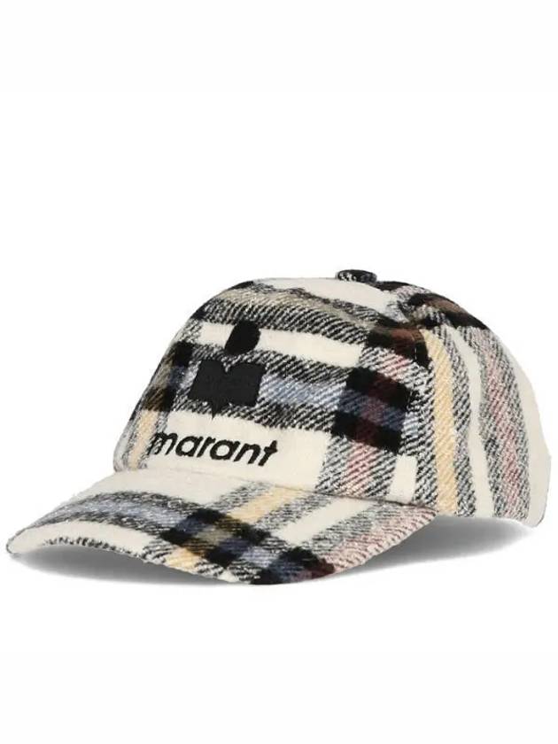 Tyron Check Ball Cap Ivory - ISABEL MARANT - BALAAN 2