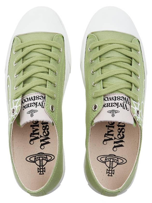 ORB Logo Low Top Sneakers Green - VIVIENNE WESTWOOD - BALAAN 7