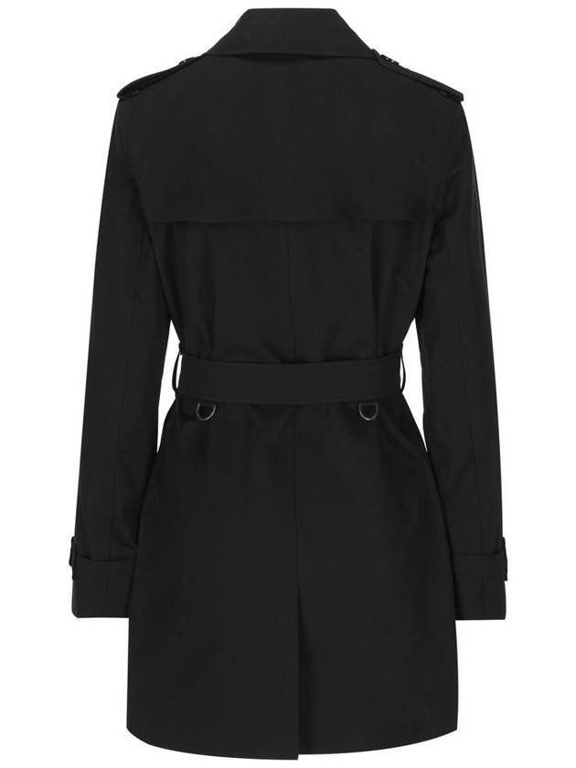 Kensington Cotton Trench Coat Black - BURBERRY - BALAAN 3