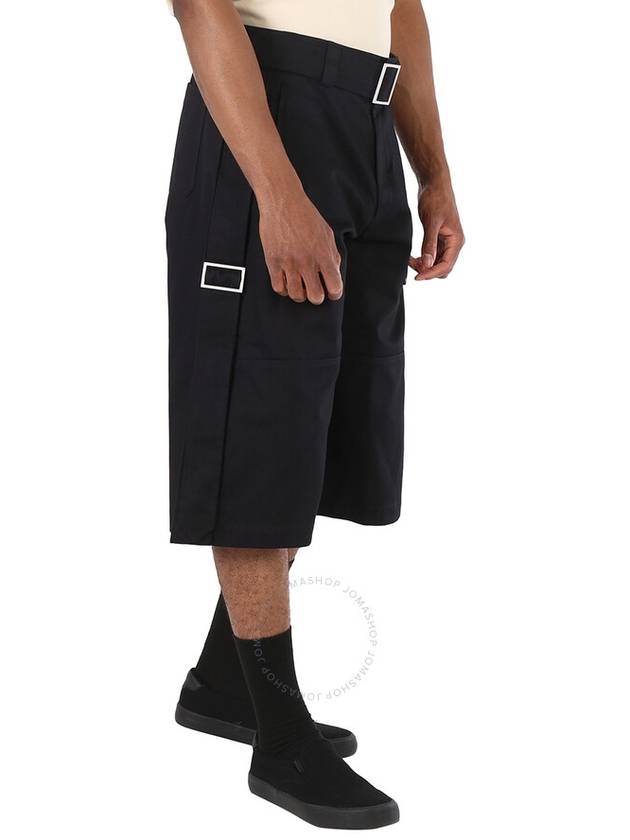 Palm Angels Black Side Tape Buckle Shorts, Brand Size 46 (Waist Size 30") - PALM ANGELS - BALAAN 2