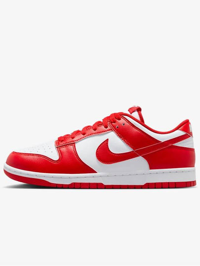 Dunk Retro Low Top Sneakers White University Red - NIKE - BALAAN 2