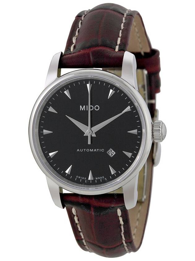 Mido Baroncelli Automatic Black Dial Brown Leather Ladies Watch M76004188 - MIDO - BALAAN 1