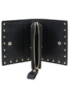 Small Size Rockstud Half Wallet Black - VALENTINO - BALAAN 7