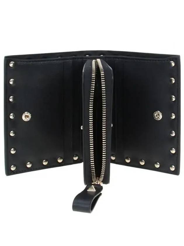 Small Size Rockstud Half Wallet Black - VALENTINO - BALAAN 7