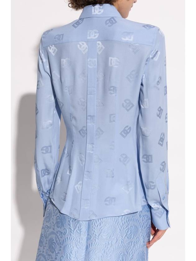 Dolce & Gabbana Silk Shirt, Women's, Blue - DOLCE&GABBANA - BALAAN 4