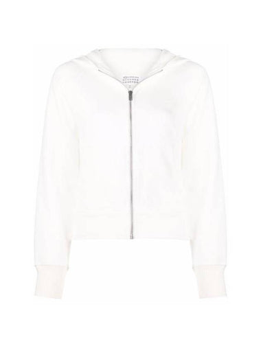 Logo Cotton Hooded Jacket White - MAISON MARGIELA - BALAAN 1