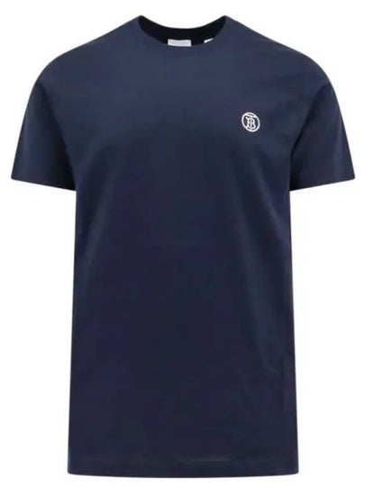 Embroidered Logo Short Sleeve T-Shirt Navy - BURBERRY - BALAAN 2