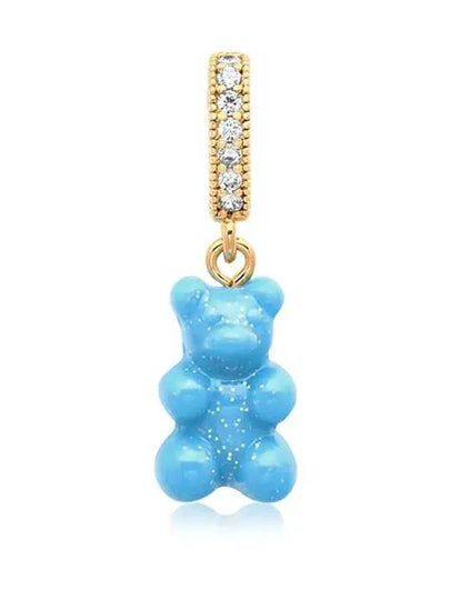 NOSTALGIA BEAR LAGOON PAVE CONNECTOR Gold Pendant Resin Charm - CRYSTAL HAZE - BALAAN 2