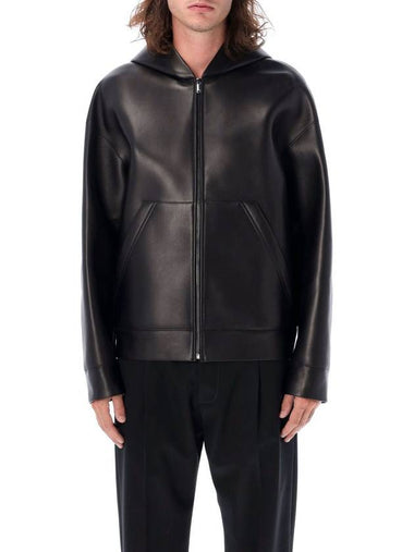 Hooded leather bomber - VALENTINO - BALAAN 1