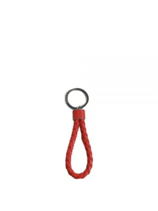 Intrecciato Leather Key Holder Red - BOTTEGA VENETA - BALAAN 2