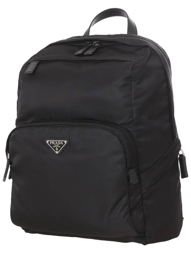 Triangle Logo Re-Nylon Backpack Black - PRADA - BALAAN 3