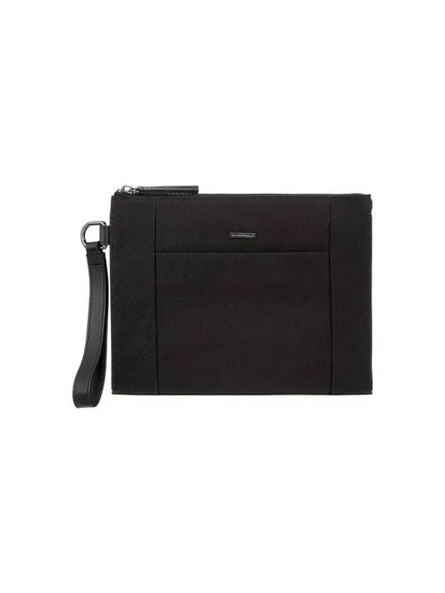 Shimaeul Sole Summer Clearance 5 20 5 24 Men's Front Pocket Flat Pouch Bag Black 270485 - EMPORIO ARMANI - BALAAN 1