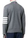 Milano Stitch 4-Bar Cardigan Medium Grey - THOM BROWNE - BALAAN 4