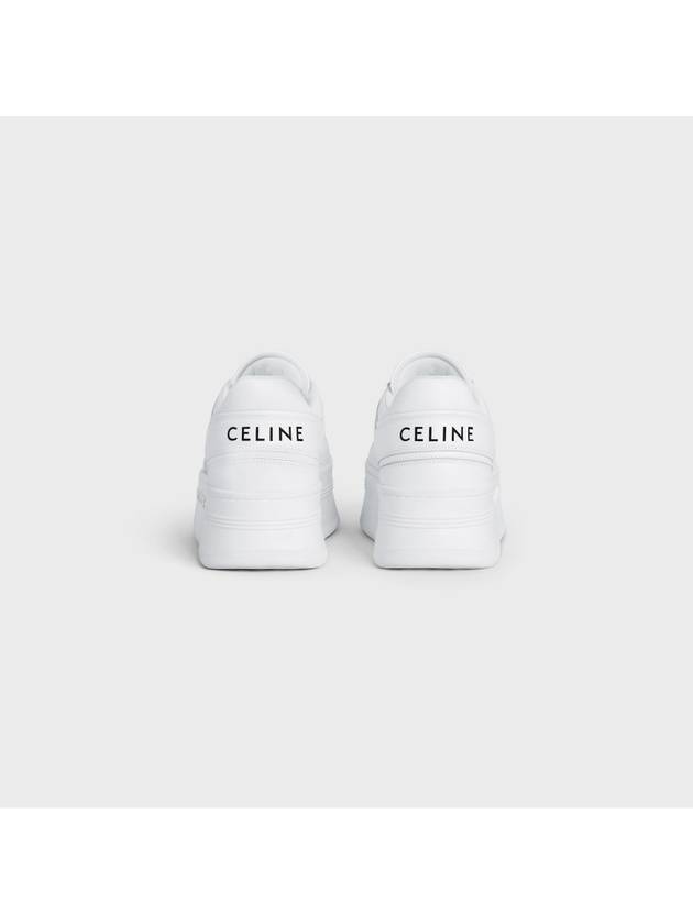 Wedge Outsole Block Low Top Sneakers Optic White - CELINE - BALAAN 4