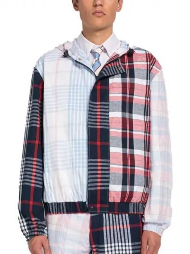 Funmix Madras Cotton Relaxed Hooded Jacket 271464 - THOM BROWNE - BALAAN 1