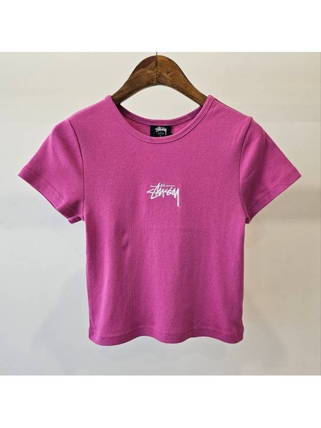 Graffiti Rip Crop Short Sleeve T-Shirt Bubblegum Pink - STUSSY - BALAAN 2