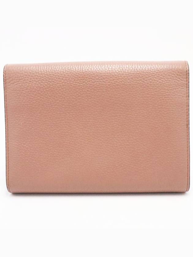 Women s Leather Cross Bag Pink Gucci 401232 Textured GG Marmont Mini Chain Wallet - GUCCI - BALAAN 3