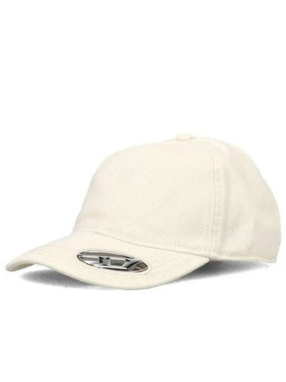 Logo Decorated Buckle Closure Cotton Baseball Ball Cap White - DIESEL - BALAAN 2