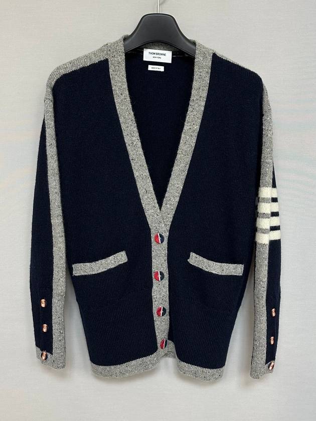 Sasan armband mohair tweed oversized cardigan 105 - THOM BROWNE - BALAAN 1