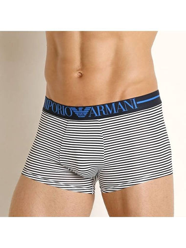 Men's Microfiber Logo Drawstring Briefs Navy - EMPORIO ARMANI - BALAAN 1