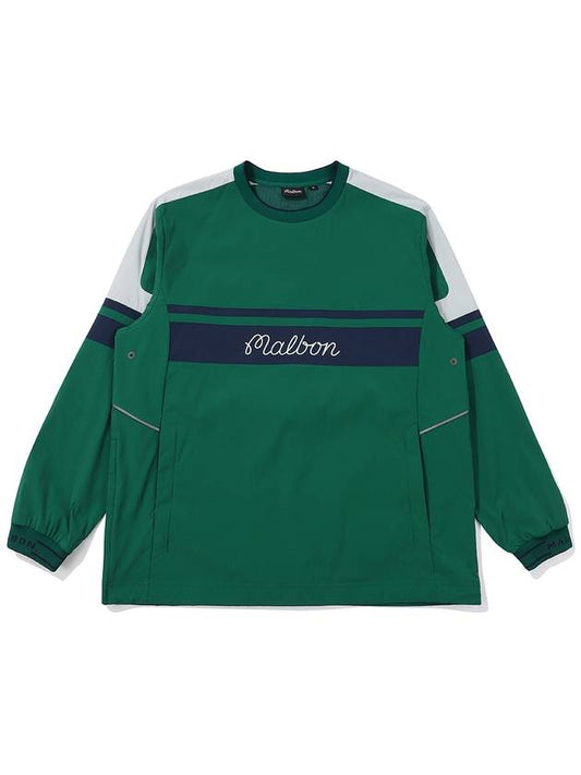 Bucket Logo Round Neck Piste GREEN MAN - MALBON GOLF - BALAAN 1