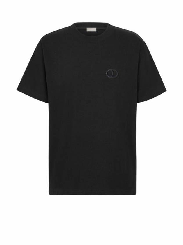 CD Icon Relaxed Fit Organic Cotton Short Sleeve T-Shirt Black - DIOR - BALAAN 2