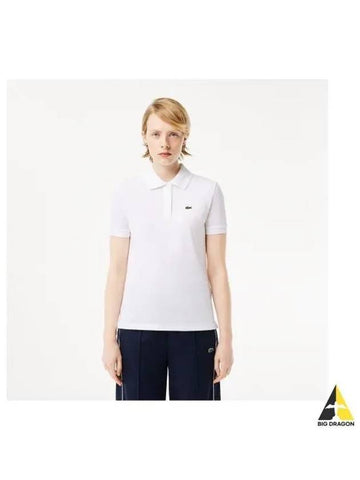 Women s 2 button regular fit polo t shirt white - LACOSTE - BALAAN 1