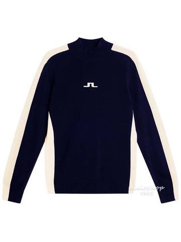 ADIA Knit Women s Golf Sweater Navy GWKW11673 - J.LINDEBERG - BALAAN 1