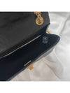 Mini 2.55 Handbag Aged Calfskin Gold Black - CHANEL - BALAAN 7