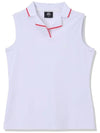 Ribbed collar color matching sleeveless WHITE - 20THHOLE - BALAAN 2