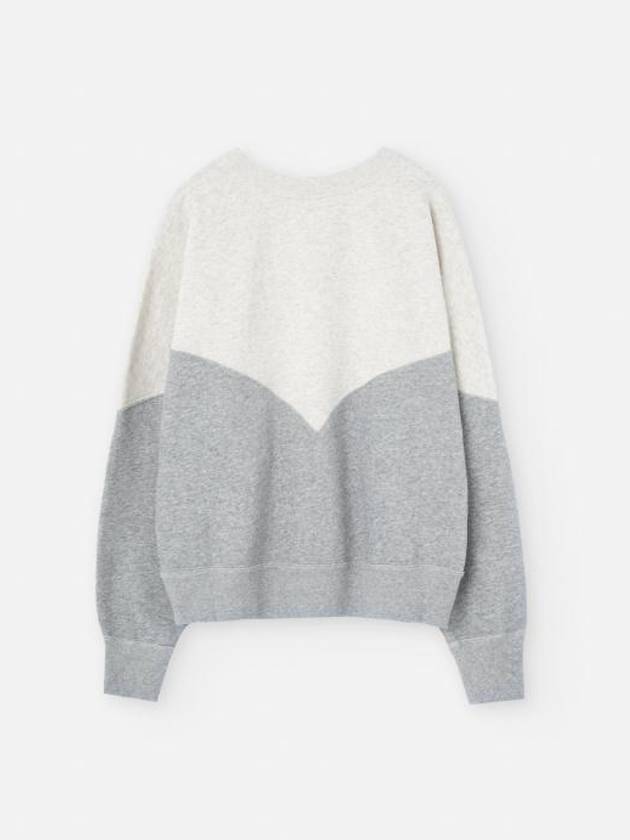 Houston Two-Tone Logo Cotton Sweatshirt Ecru Grey - ISABEL MARANT - BALAAN 3