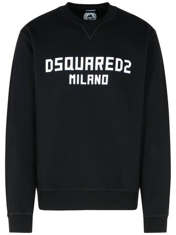 DSQUARED2 Black Cotton Sweatshirt - DSQUARED2 - BALAAN 1